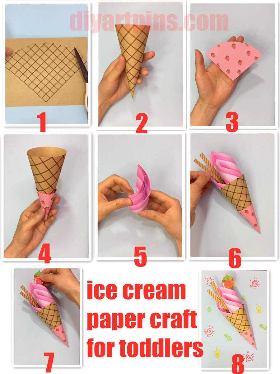 Ice cream papercraft for toddlers