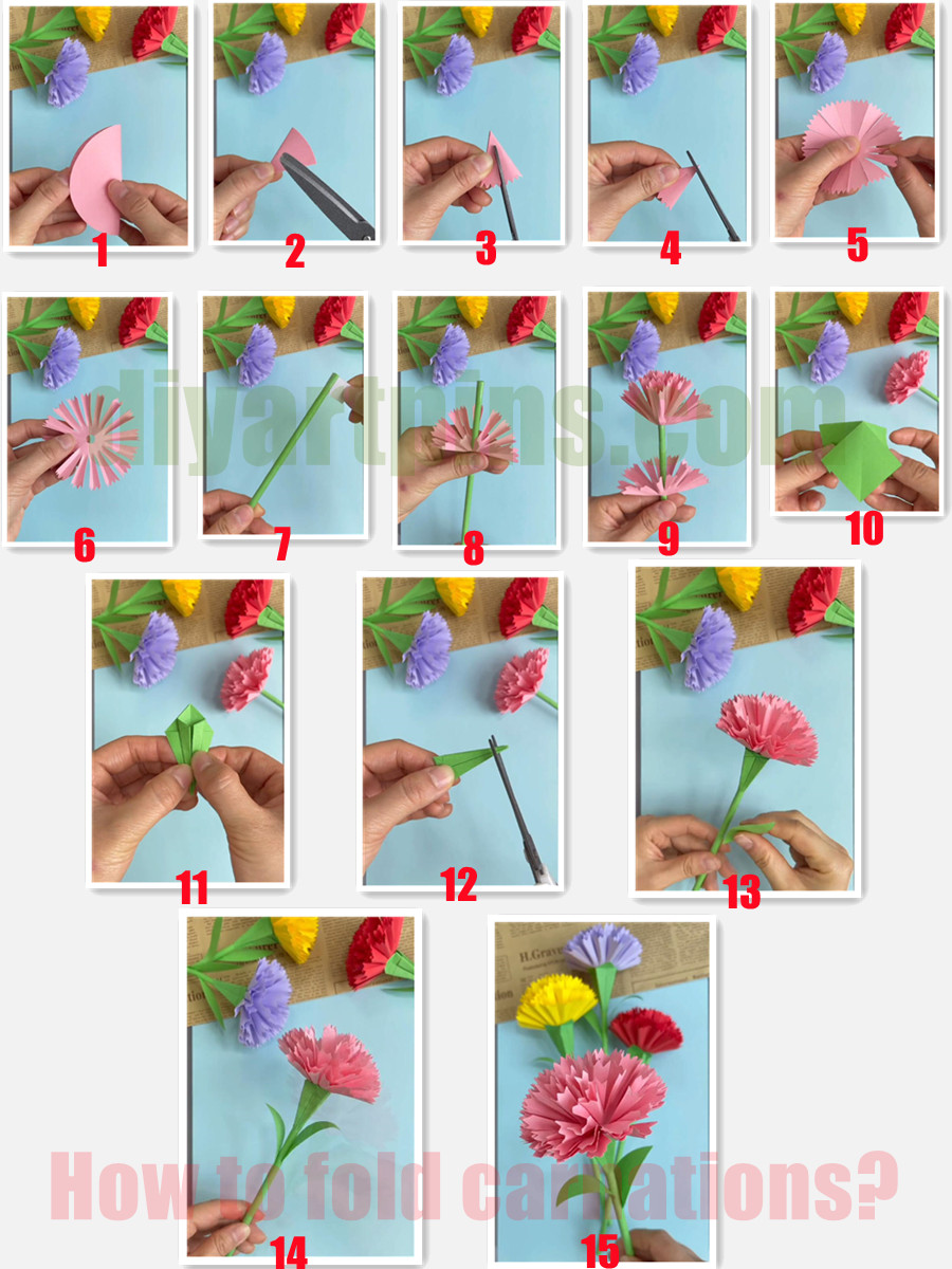 How to fold carnations How to fold carnations