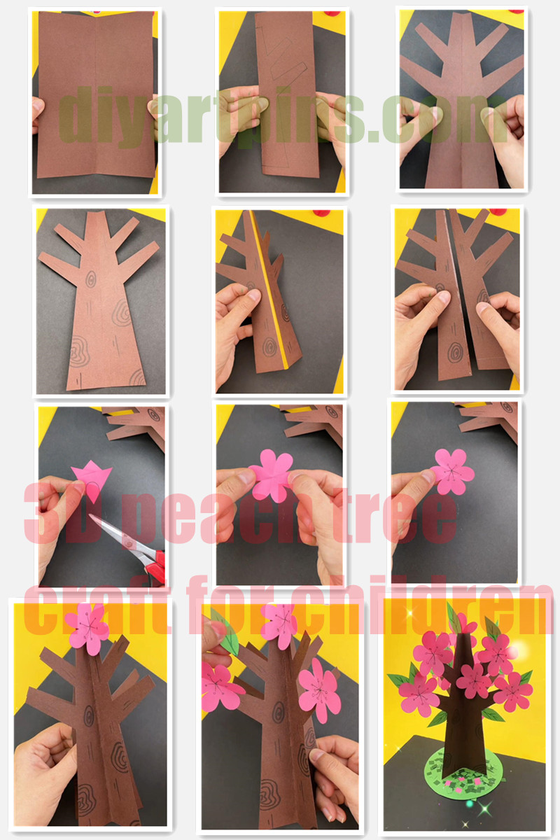 3D Peach Tree craft for children