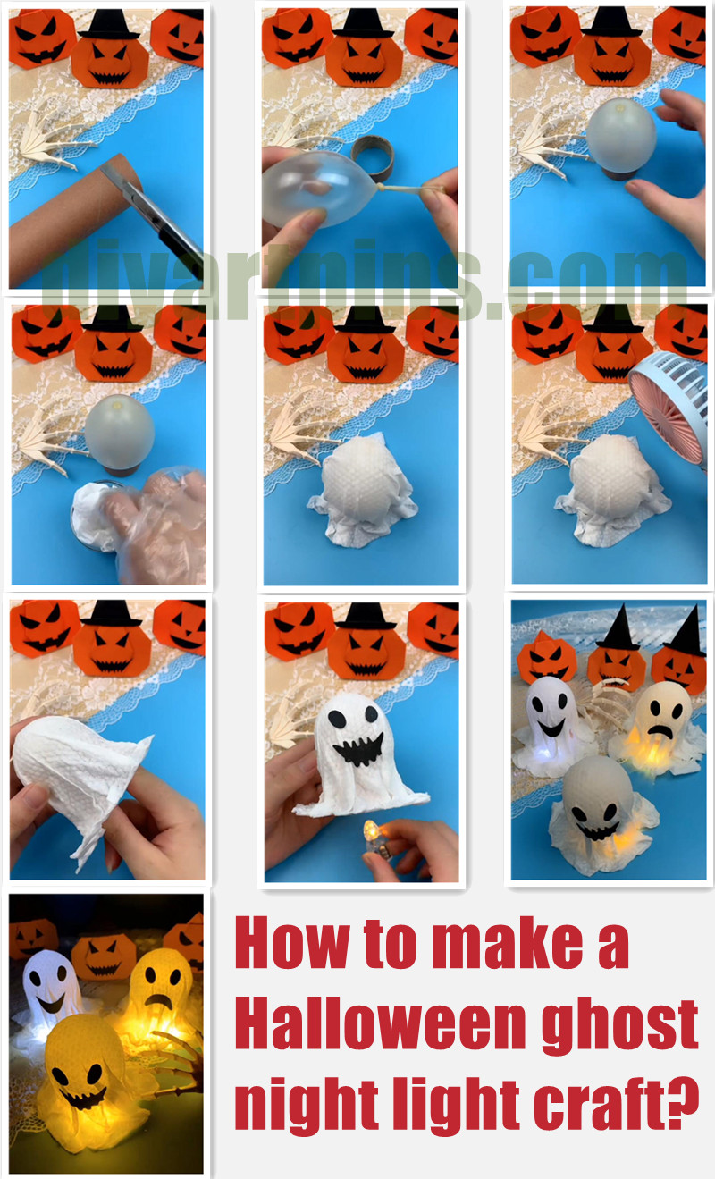 How to make a Halloween ghost night light craft?