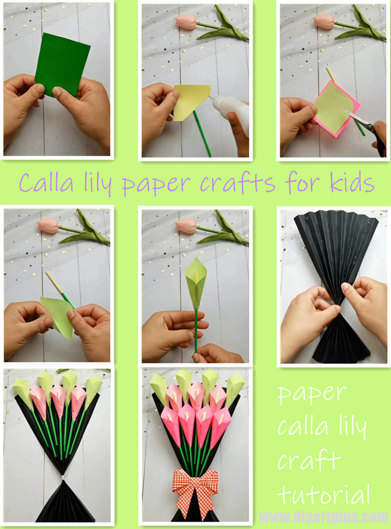 Calla lily paper crafts for kids