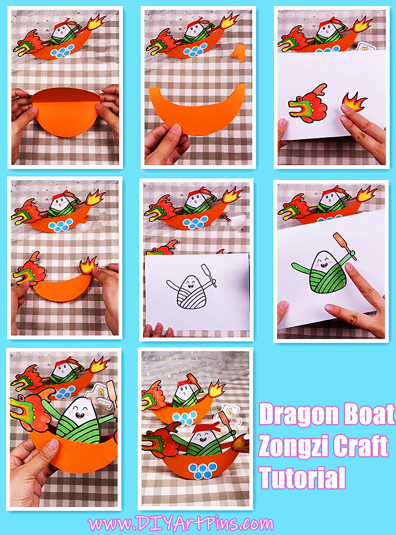 Dragon boat and zongzi craft tutorial