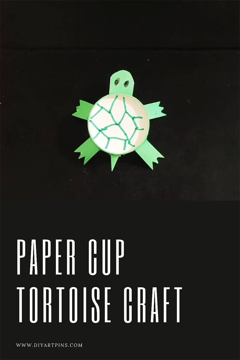 Paper cup tortoise craft ideas for toddlers