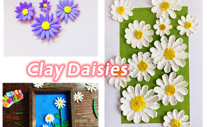 Clay Daisy Craft Flowers For Kids